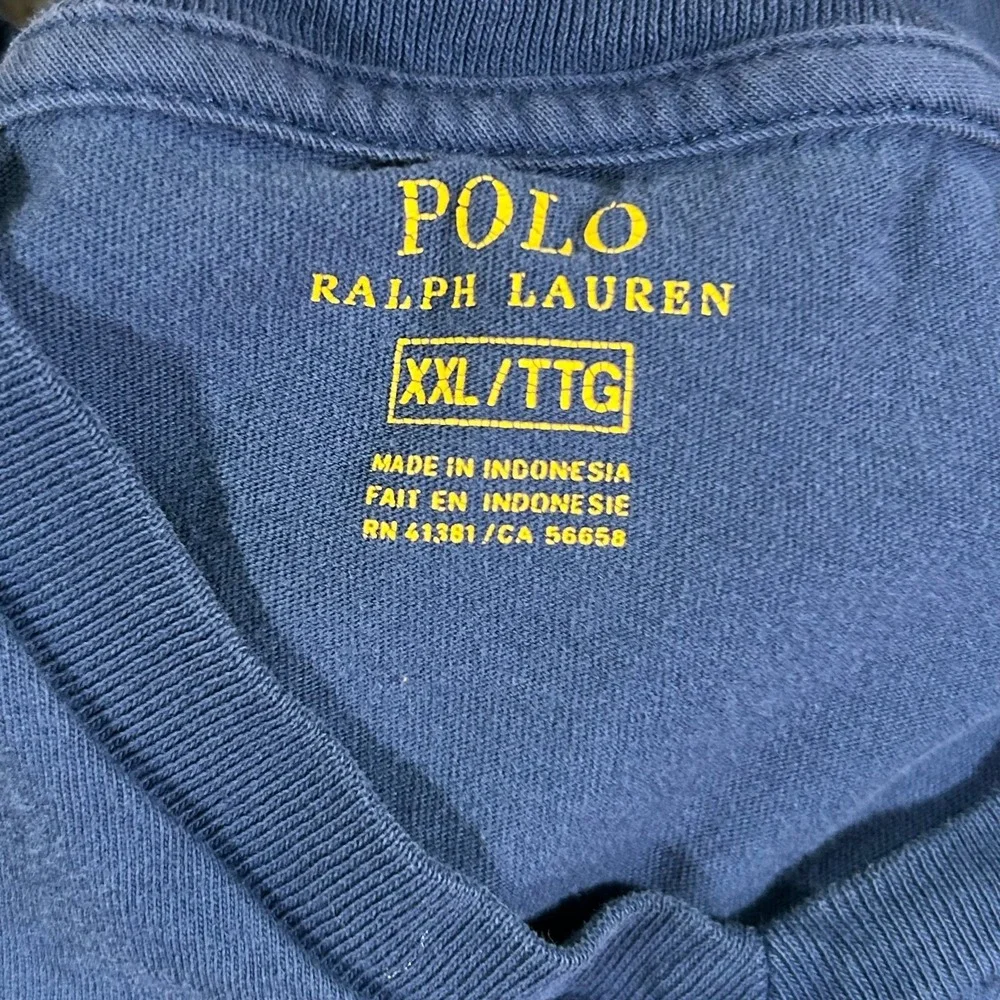 Polo Ralph Lauren T Shirt Mens 2XL Blue Cotton Embroidered Pony Relaxed Fit